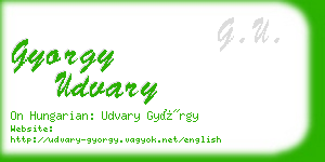 gyorgy udvary business card